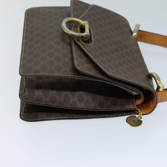 CELINE Macadam Canvas Hand Bag Pvc Brown - Picture 4 of 12